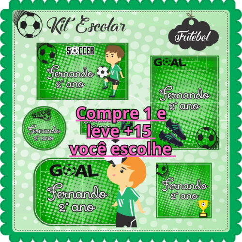 Arquivo de Corte Etiqueta Escola Futebol #6144