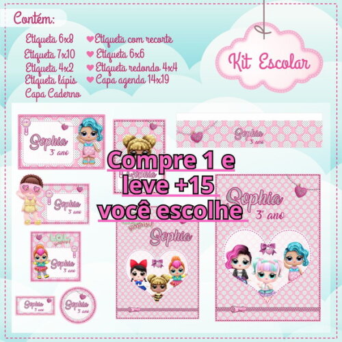 Arquivo de Corte Etiqueta Escola Lol #6147