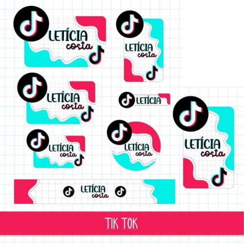 Arquivo de Corte Etiqueta Escolar Tik Tok #6249