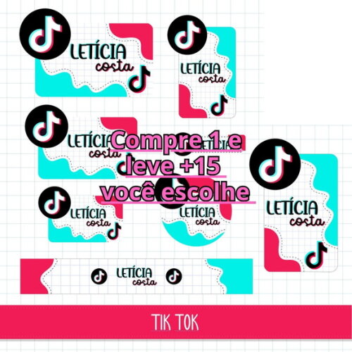 Arquivo de Corte Etiqueta Escolar Tik Tok #6249