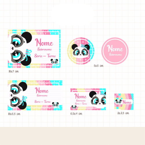 Arquivo de Corte Etiqueta Puket Panda #7654