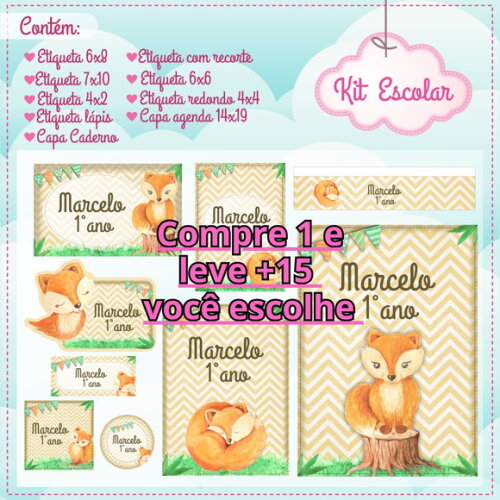 Arquivo de Corte Etiqueta Raposinha #6133