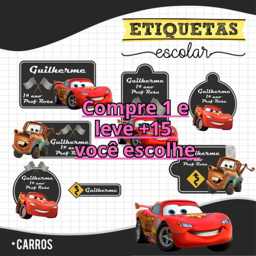 Arquivo de Corte Etiquetas Carros #6721