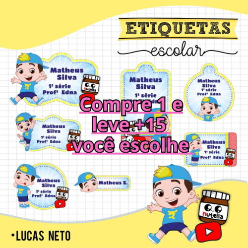 Arquivo de Corte Etiquetas Luccas Neto #6714
