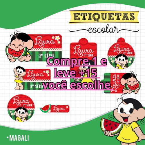 Arquivo de Corte Etiquetas Magali #6713
