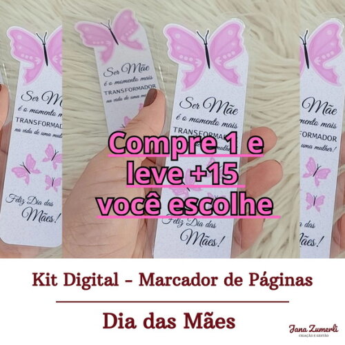 Arquivo de Corte Marcador de Pagina Dia das Mães #6683
