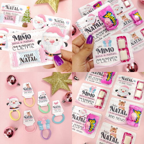 Arquivo de Corte Mimos de Natal Rosa #3557
