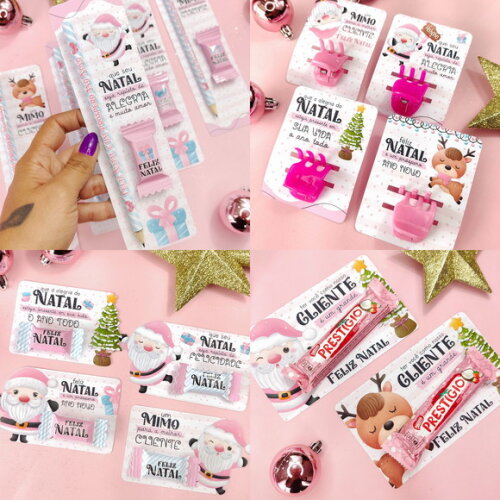 Arquivo de Corte Mimos de Natal Rosa #3557