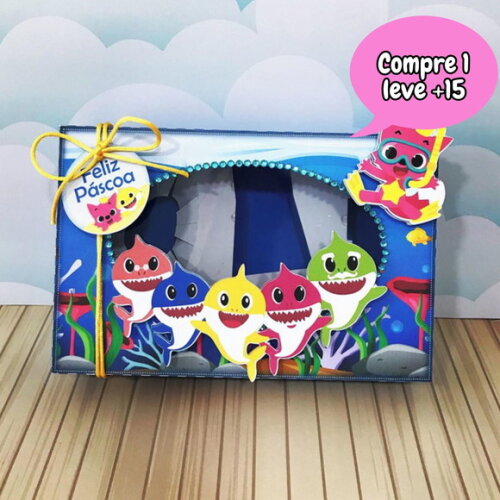 Arquivo de Corte Mini Confeiteiro Baby Shark #2207