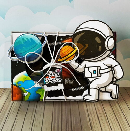 Arquivo de Corte Mini Confeiteiro Espaço Astronauta #134