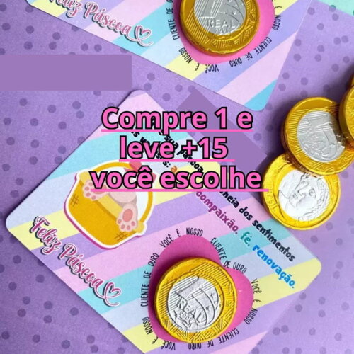 Arquivo de Corte Moeda 1 Real Pascoa #6512