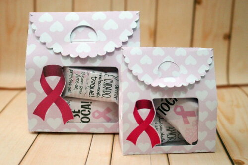 Arquivo de Corte Outubro Rosa Caixas Bolsa e Balas #3154