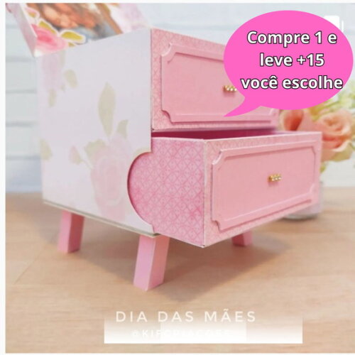 Arquivo de Corte Porta Jóias Florir Dia das Mães #3933