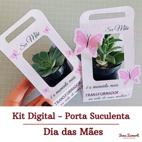 Arquivo de Corte Porta Suculenta Dia das Mães 2025 #6679