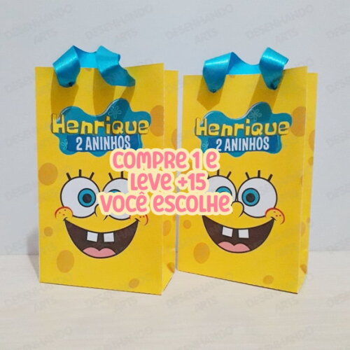 Arquivo de Corte Sacolinha Bob Esponja #7334