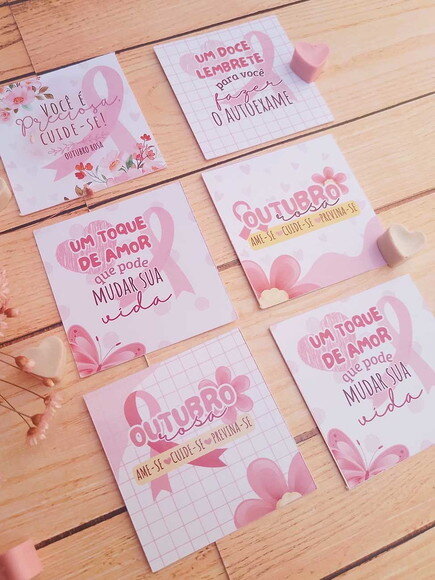 Arquivo de Corte Tags e Adesivos Outubro Rosa #3188