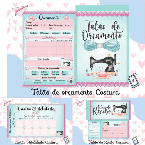 Arquivo de Corte Talão de Pedidos Costureira #6346