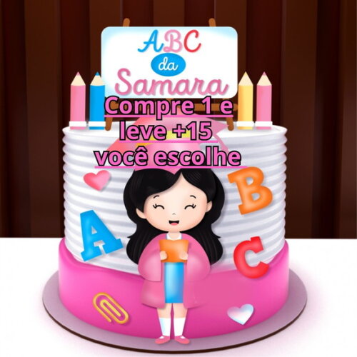 Arquivo de Corte Topo de Bolo Abc #6066