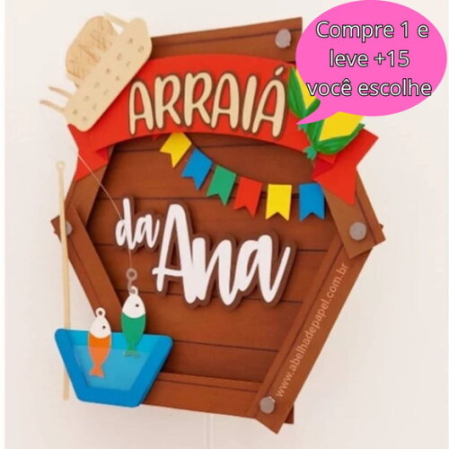 Arquivo de Corte Topo de Bolo Arraiá Divertido #4415
