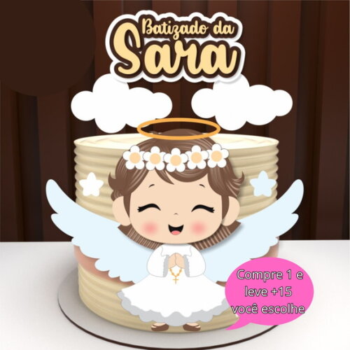 Arquivo de Corte Topo de Bolo Batizado #592
