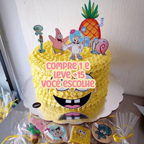 Arquivo de Corte Topo de Bolo Bob Esponja #7358