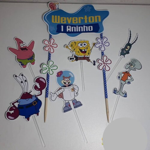 Arquivo de Corte Topo de Bolo Bob Esponja #7359