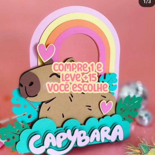 Arquivo de Corte Topo de Bolo Capivara #7416