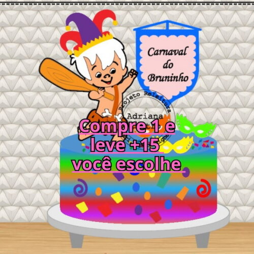 Arquivo de Corte Topo de Bolo Carnaval #6369
