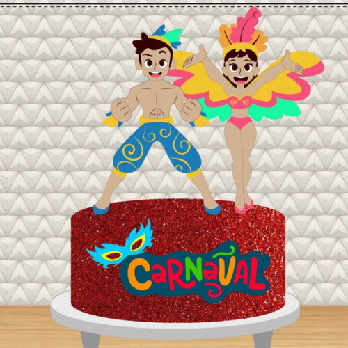 Arquivo de Corte Topo de Bolo Carnaval #6374