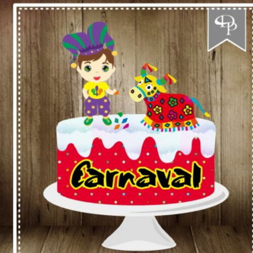 Arquivo de Corte Topo de Bolo Carnaval #6388