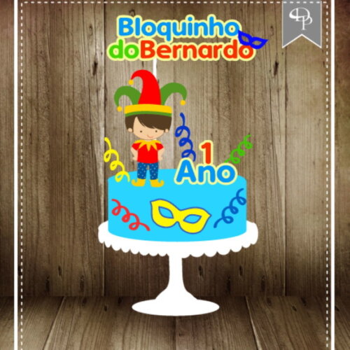 Arquivo de Corte Topo de Bolo Carnaval #6437
