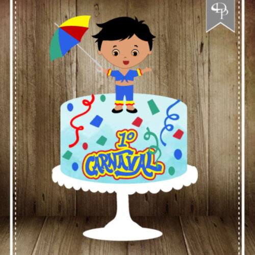 Arquivo de Corte Topo de Bolo Carnaval #6441