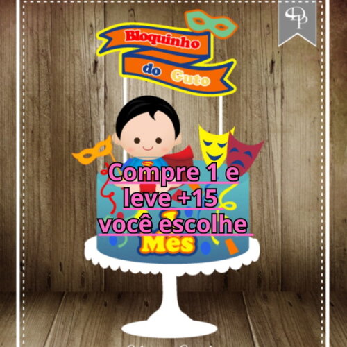 Arquivo de Corte Topo de Bolo Carnaval #6446