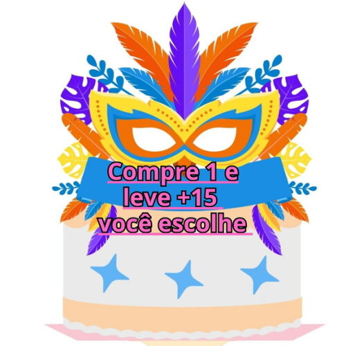 Arquivo de Corte Topo de Bolo Carnaval #6459