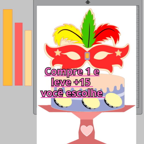 Arquivo de Corte Topo de Bolo Carnaval #6460