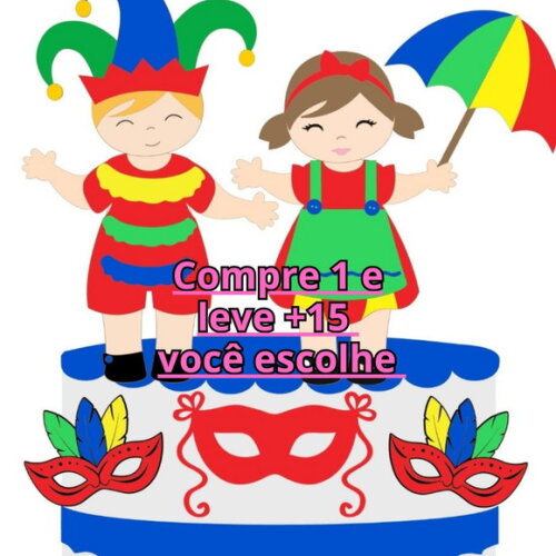 Arquivo de Corte Topo de Bolo Carnaval #6463