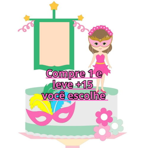 Arquivo de Corte Topo de Bolo Carnaval #6465