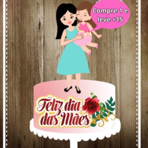 Arquivo de Corte Topo de Bolo Dia das Mães #3903