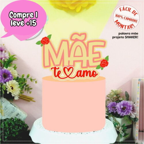 Arquivo de Corte Topo de Bolo Dia das Mães #426