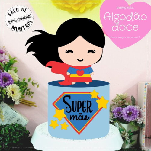 Arquivo de Corte Topo de Bolo Dia das Mães #427