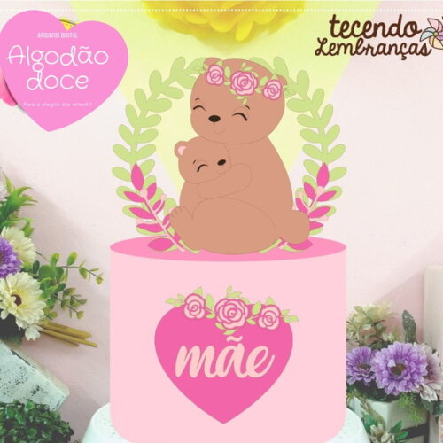 Arquivo de Corte Topo de Bolo Dia das Mães #429