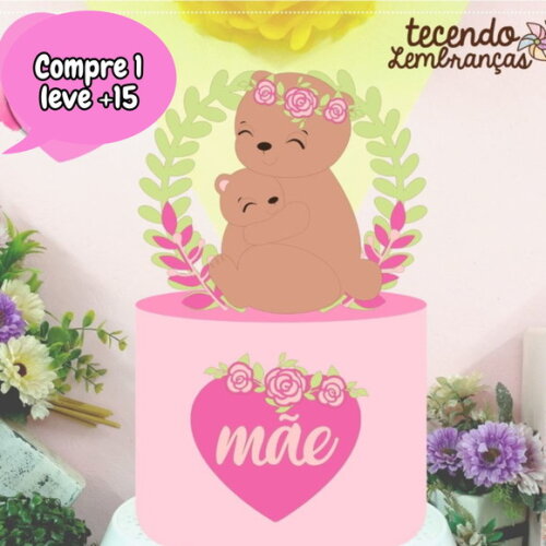 Arquivo de Corte Topo de Bolo Dia das Mães #429