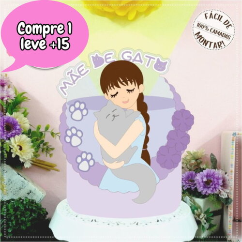 Arquivo de Corte Topo de Bolo Dia das Mães #465