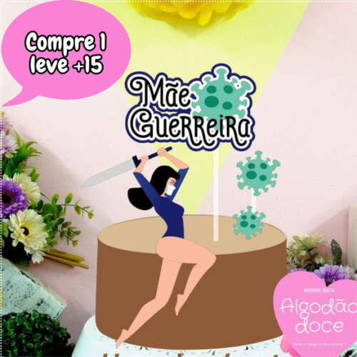Arquivo de Corte Topo de Bolo Dia das Mães #466