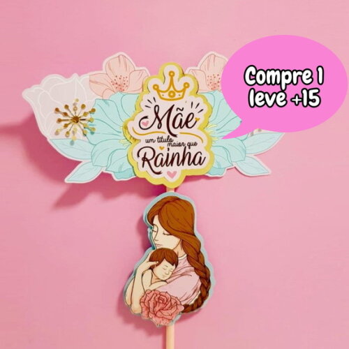 Arquivo de Corte Topo de Bolo Dia das Mães #486