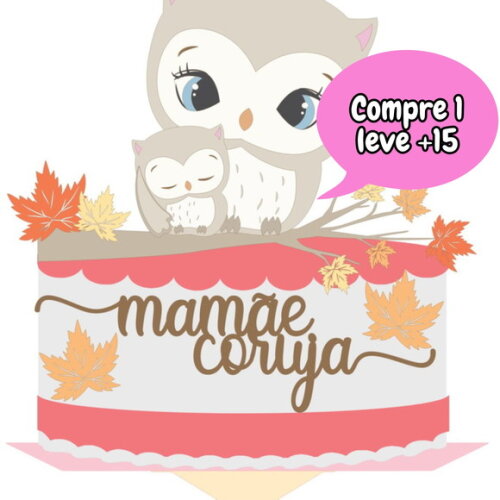 Arquivo de Corte Topo de Bolo Dia das Mães #490