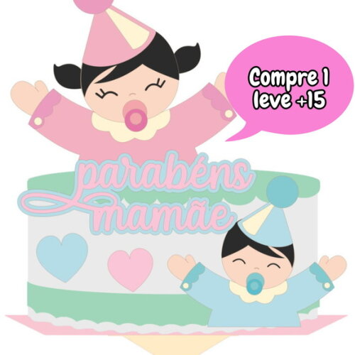 Arquivo de Corte Topo de Bolo Dia das Mães #494