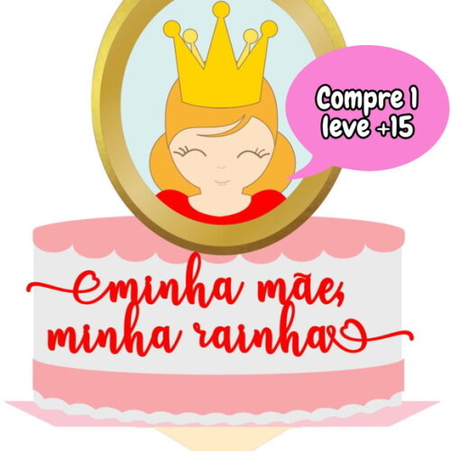 Arquivo de Corte Topo de Bolo Dia das Mães #499