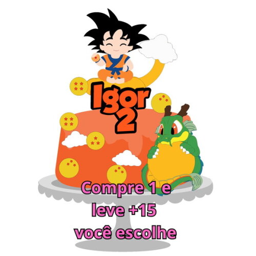 Arquivo de Corte Topo de Bolo Dragon Ball #5578