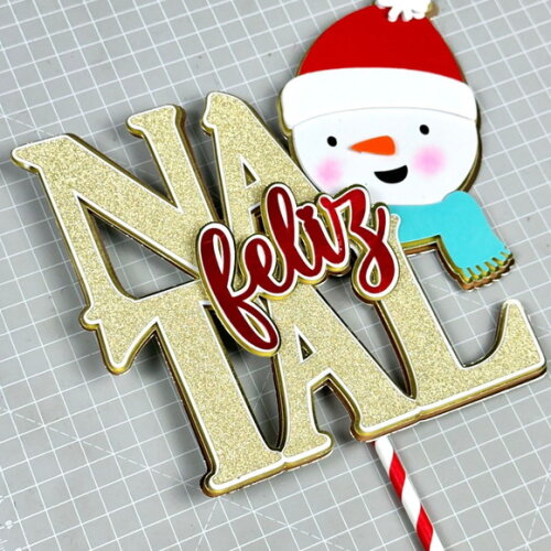 Arquivo de Corte Topo de Bolo Feliz Natal #5774